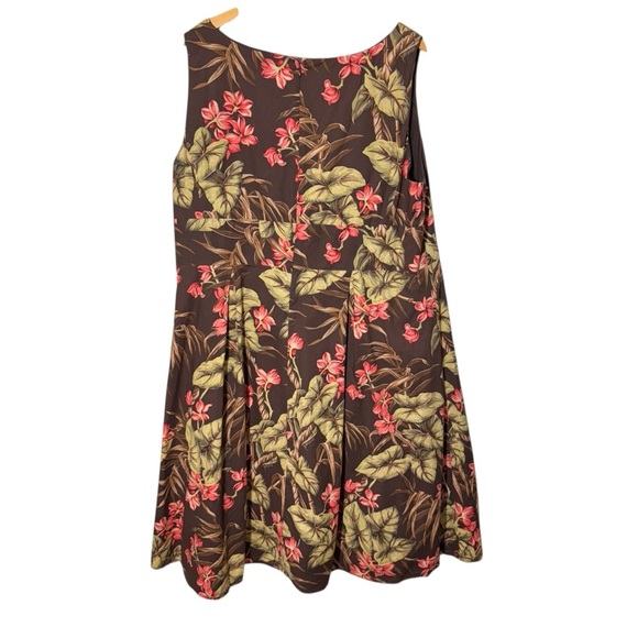 Jones New York Vneck Tropical Floral Print Midi Dress Size 20 - Picture 8 of 9